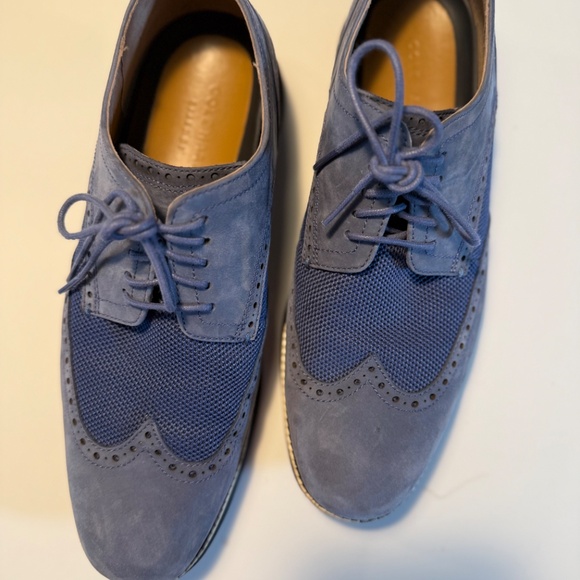 Cole Haan BLUE SUEDE GRAND WINGTIP - Picture 2 of 7